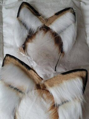 Costume Faux Fox Ears Headband Fur Anime Role Play Hairpin Party Halloween New